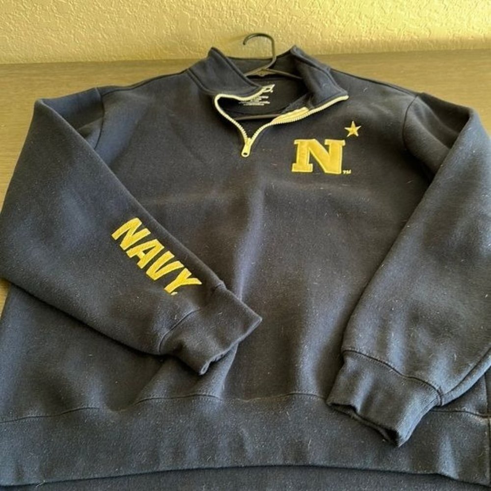E5, Navy sweatshirt pullover, size large